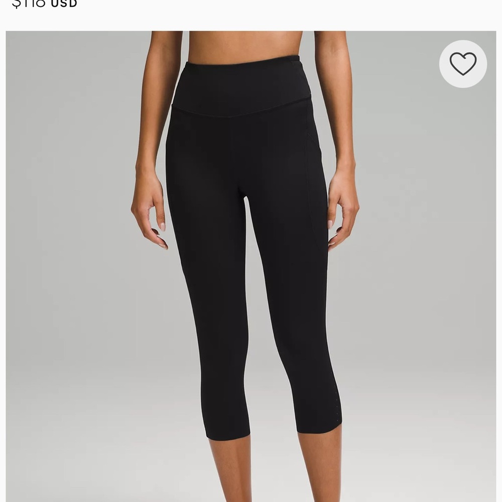Lululemon Fast & Free 19” Crop Leggings: Black, Gray, Blue. Specify color.